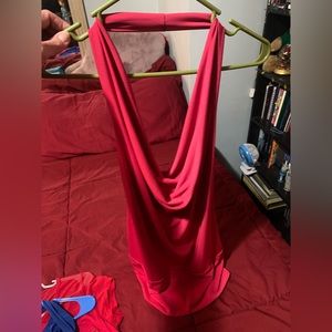 2 Crowley neck halter top blue & pink